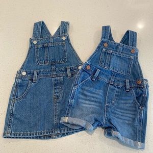 Old navy babygirl overalls dress and short